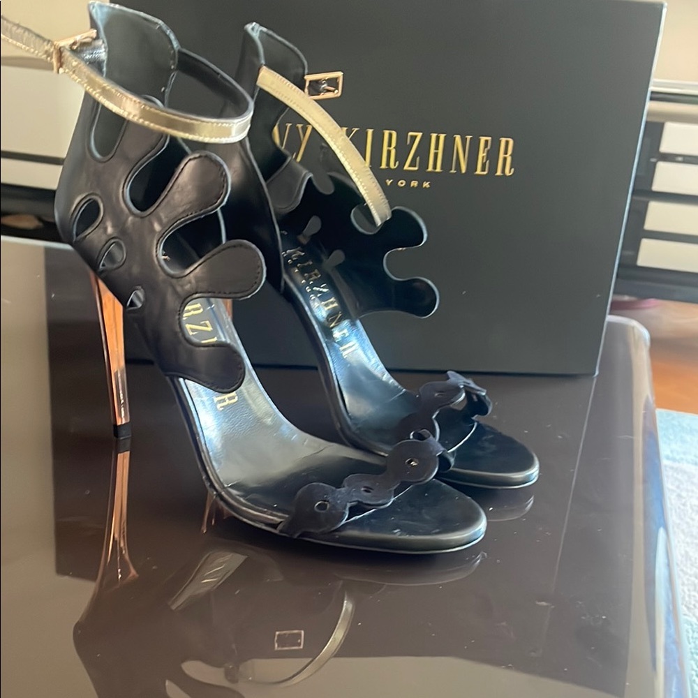 Black and Gold Heels